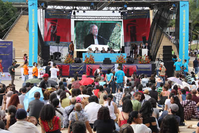 Fernando Rendón (Director Festival Internacional de Poesía de Medellin). © #25FIPM. Photo: Natalia Rendón