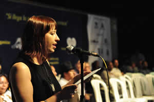 Lidija Dimkovska (Macedonia-Eslovenia). Fotografía: Festival de Poesía de Medellin